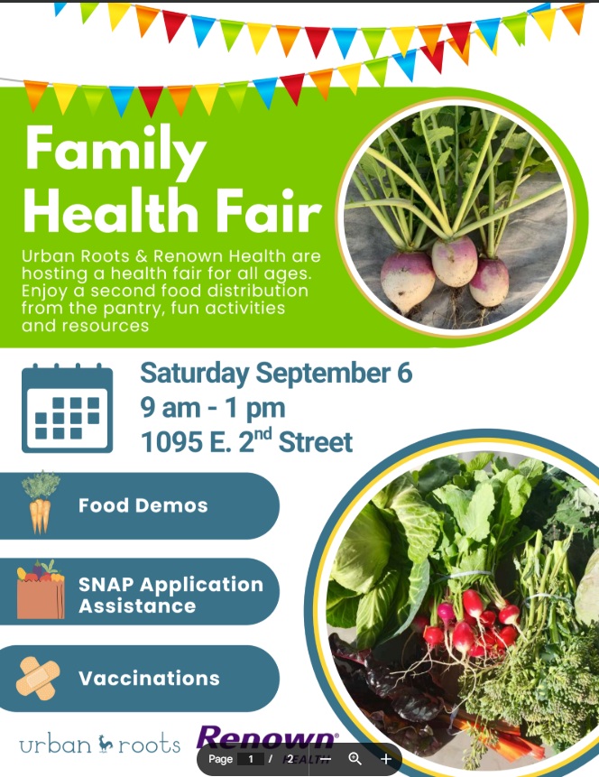 Renown Health Fair: Sept 6th